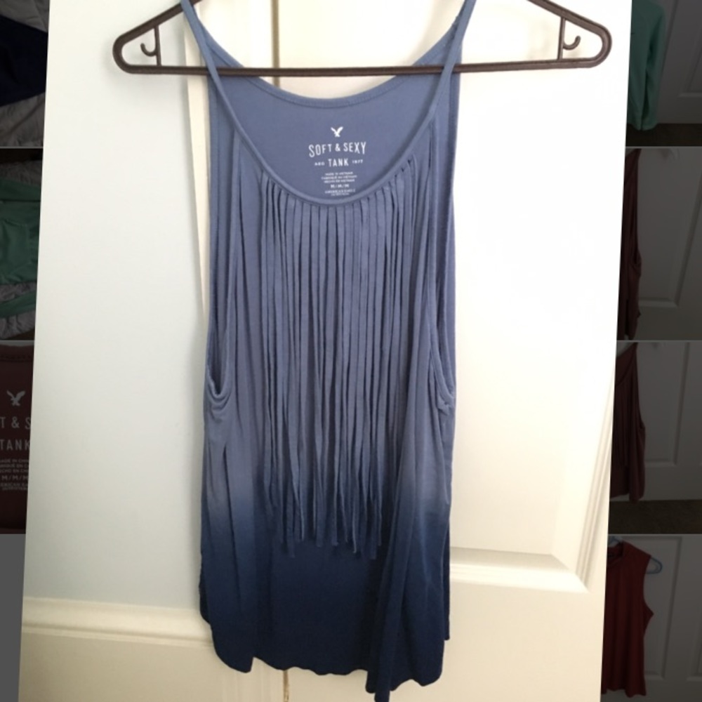 American Eagle soft and sexy blue ombre tank top